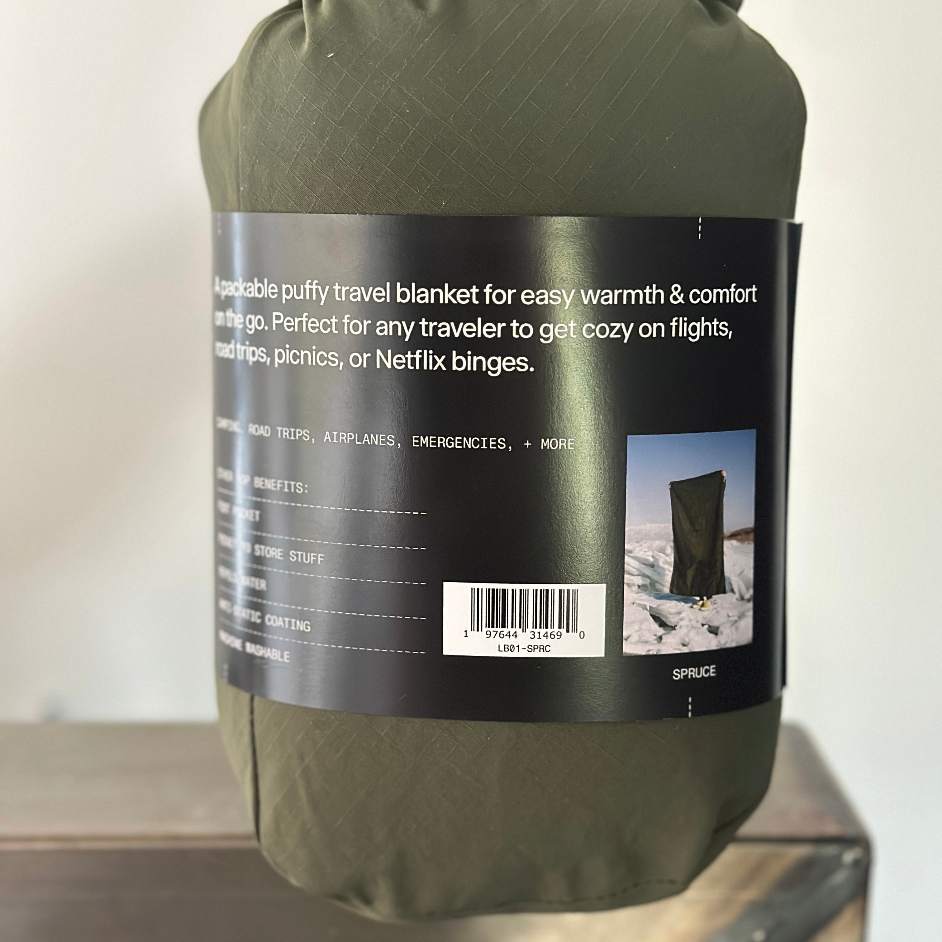 Layover™ Travel Blanket - Packable & Puffy | Spruce
