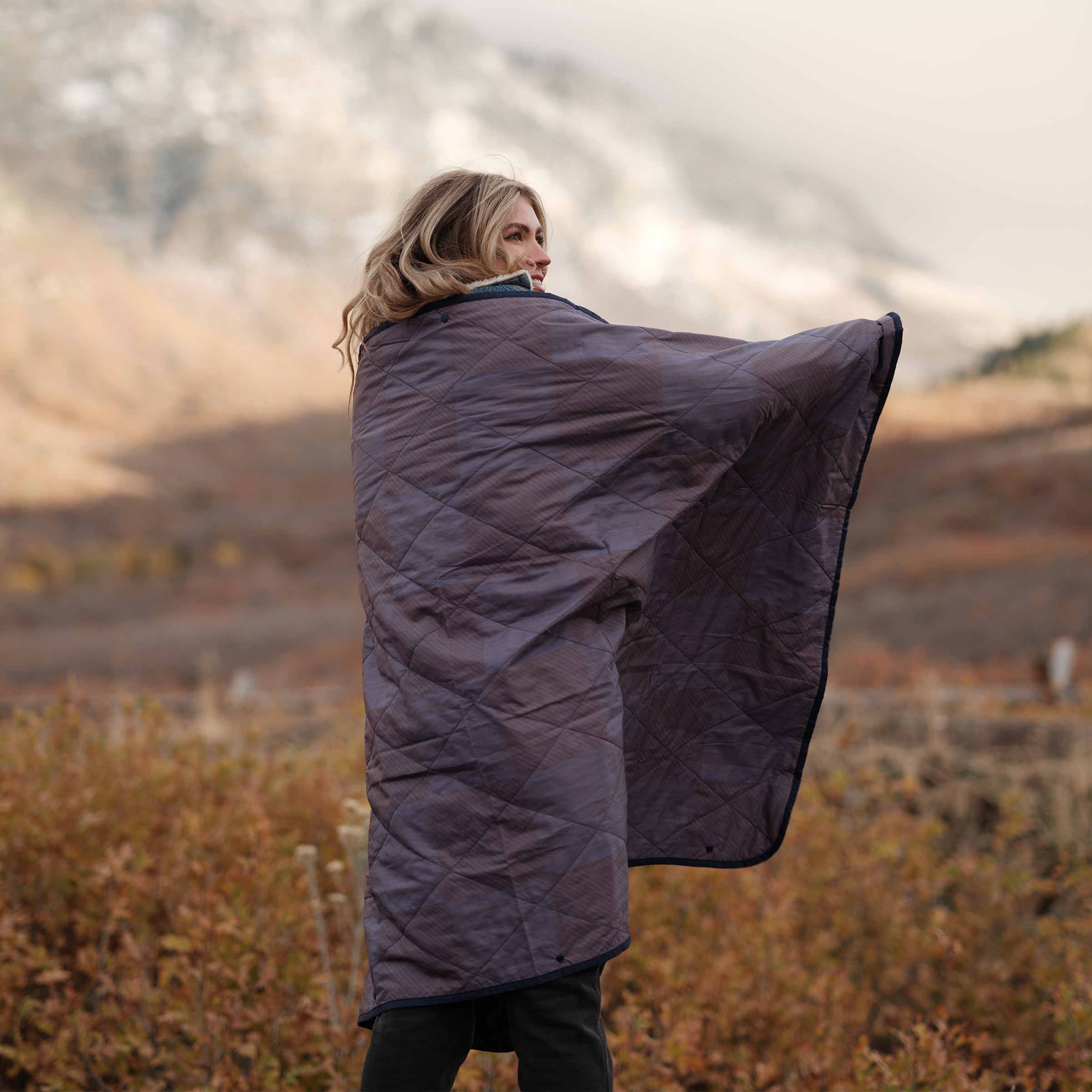 UltraPak™ Everyday Blanket - More Packable & Puffy | Blue Checkered