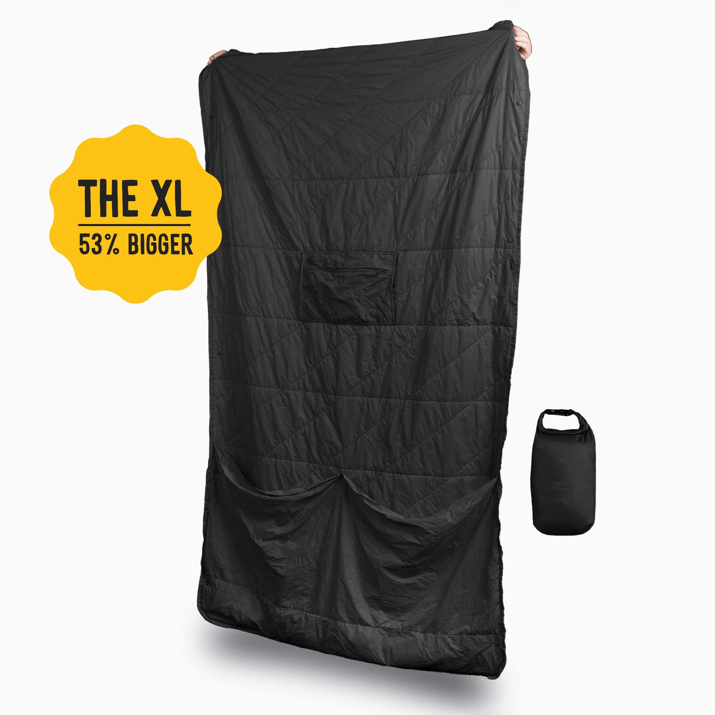 Layover™ XL Travel Blanket - Insulated & Packable | Black