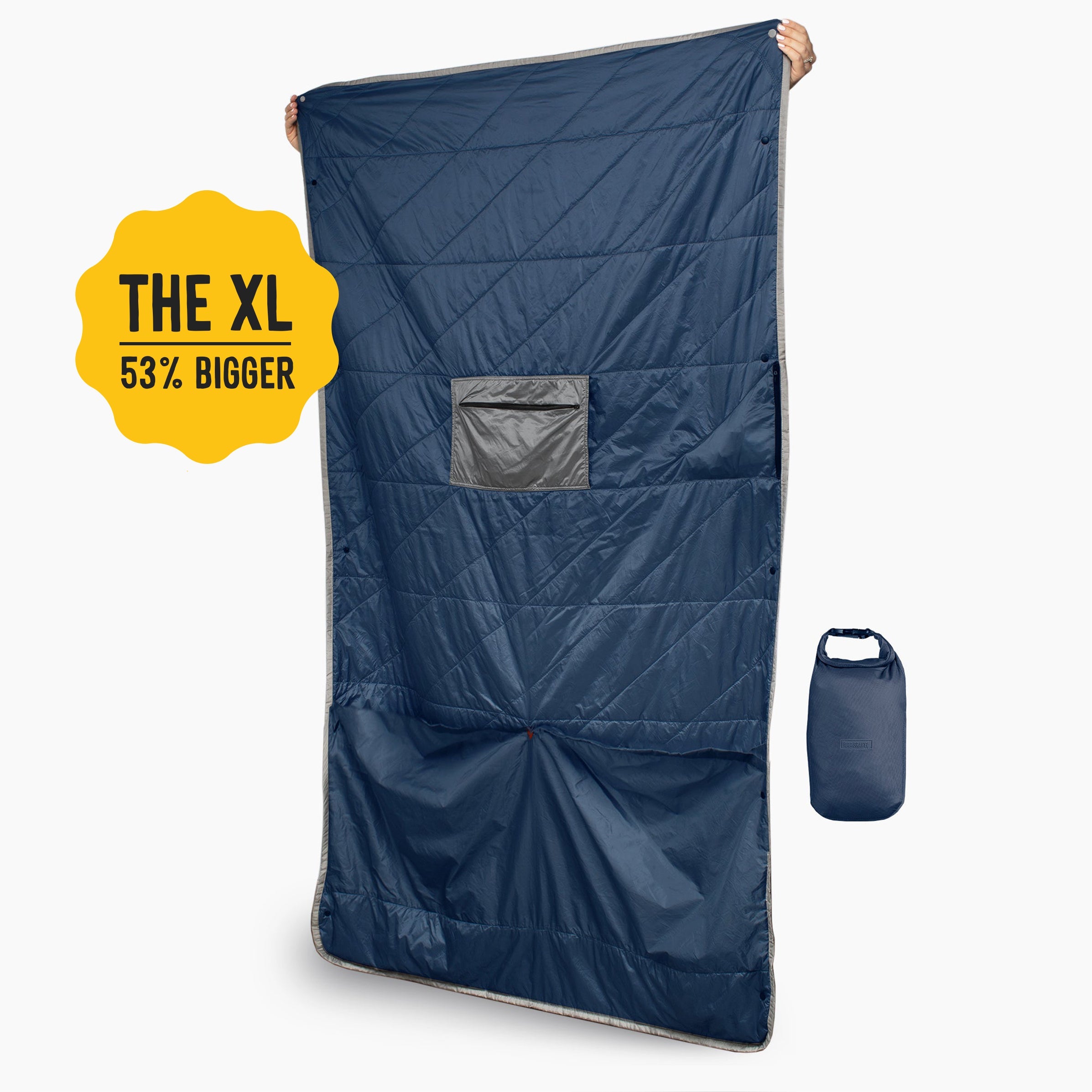 Layover™ XL Travel Blanket - Insulated & Packable | Blue