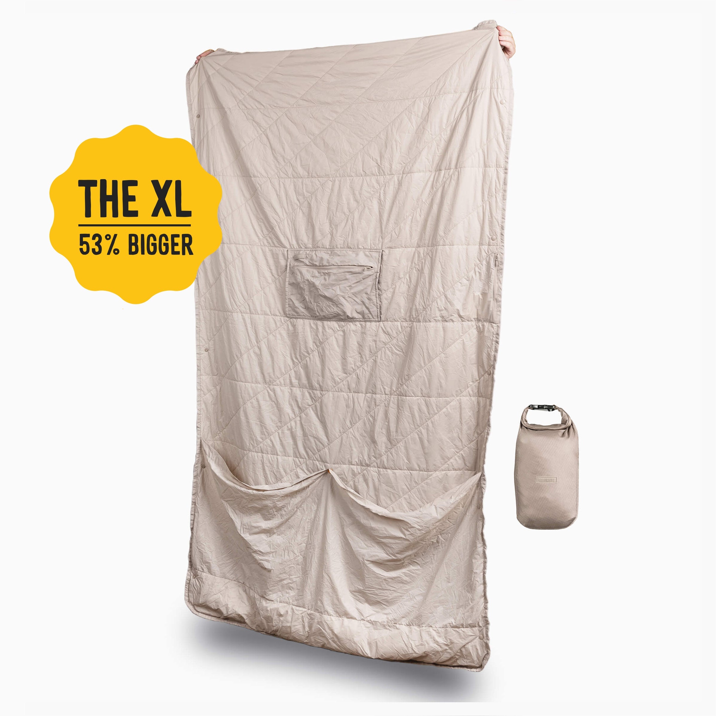 Layover™ XL Travel Blanket - Insulated & Packable | Stone