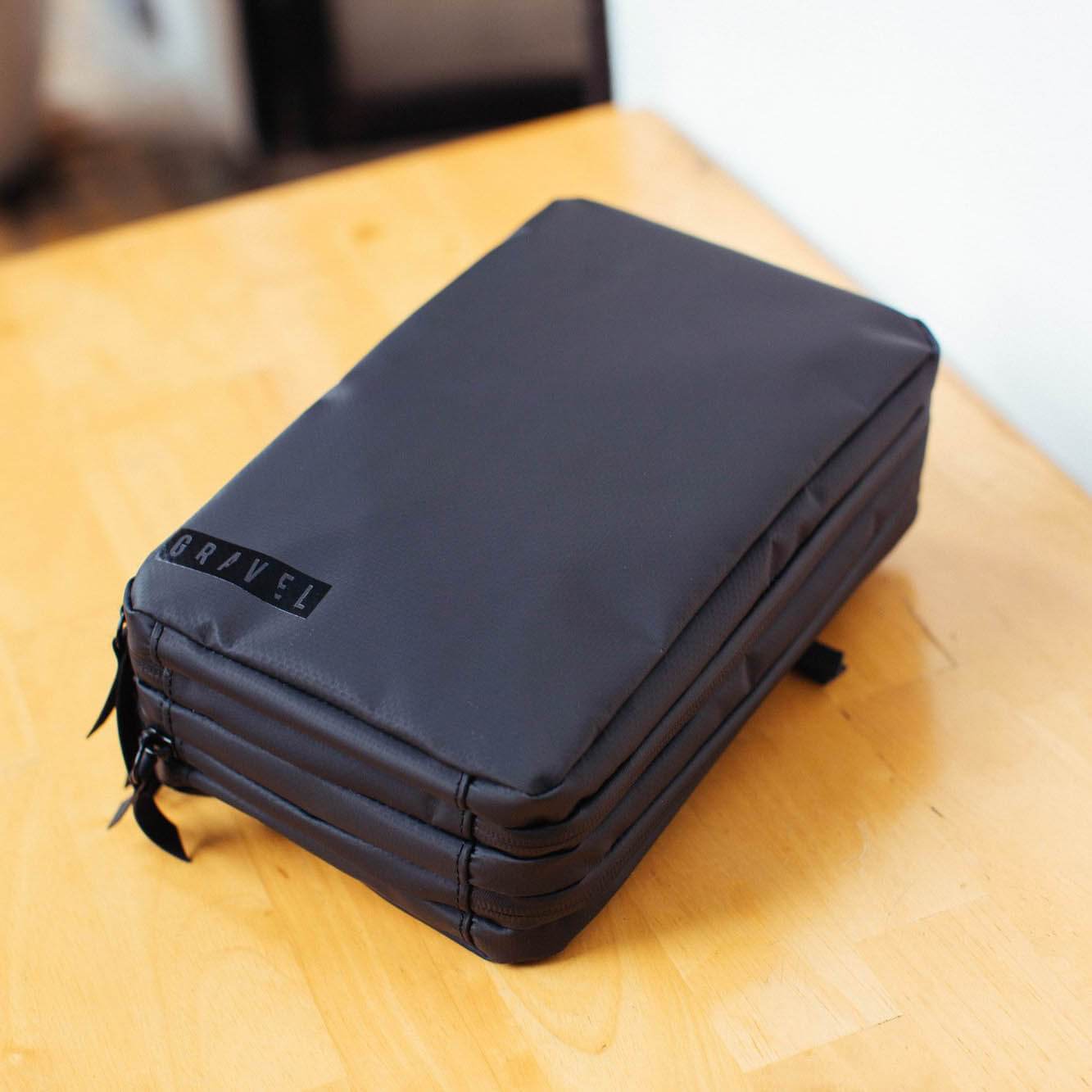 Toiletry Bag For Men - The Explorer plus closed on a table